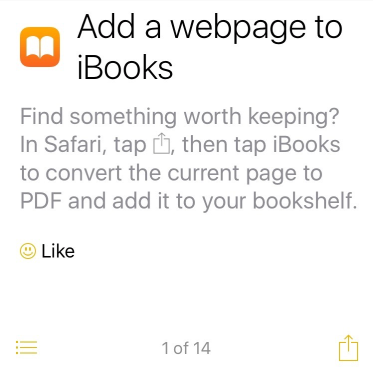 Save PDF to iBooks Tip